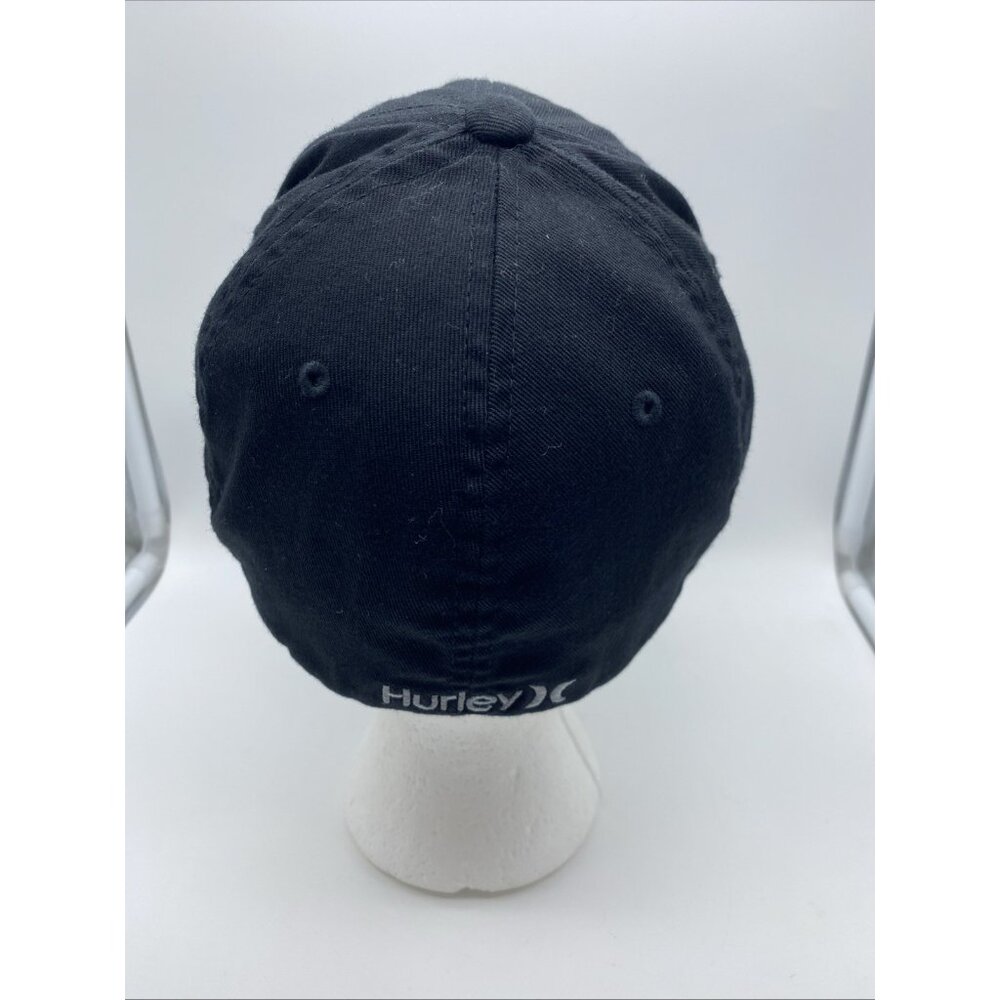 Hurley Logo Black Cap Hat Flex-Fit Stretch S-M - Picture 4 of 9